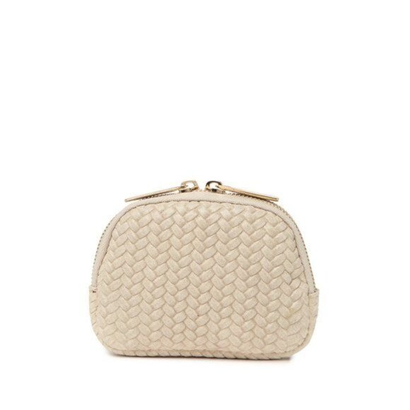 Persaman New York Marianna Woven Beige Leather Mini Clutch - Picture 4 of 5